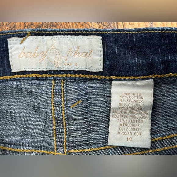 Baby Phat Women’s Vintage Denim Boot Cut Jeans, Embroidered Cat Logo, Size 14 - Picture 12 of 16